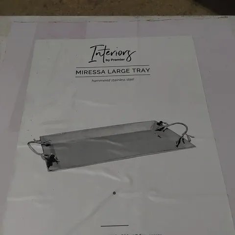 BOXED GULZAR STAINLESS STEEL TRAY 