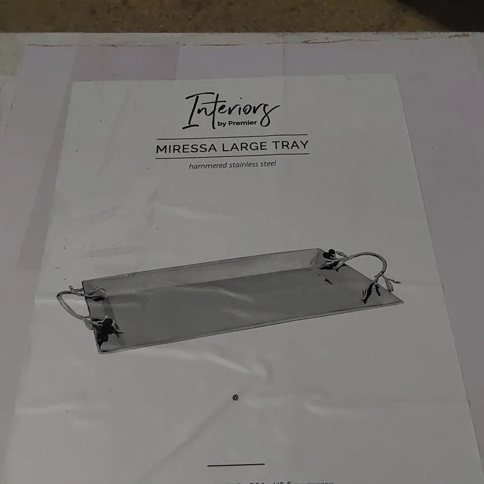 BOXED GULZAR STAINLESS STEEL TRAY 