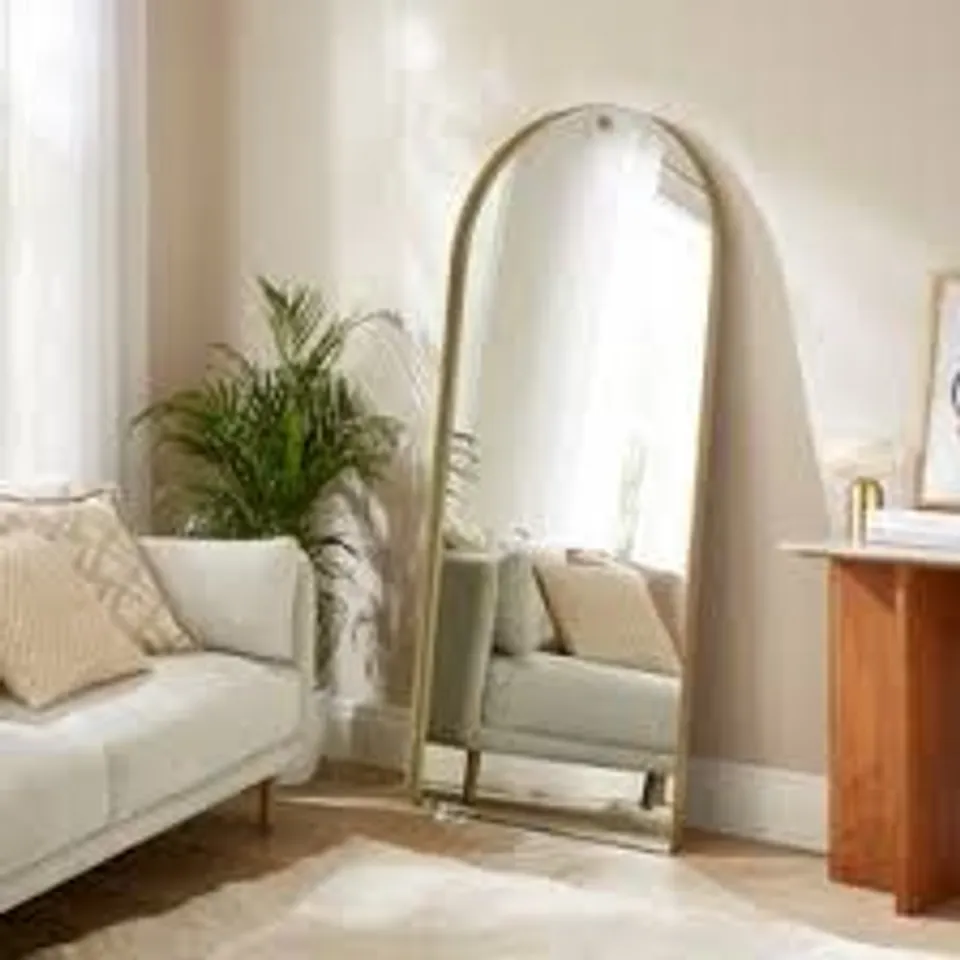 BOXED GOLD NEW YORK ARCH LEANER MIRROR 80X180CM