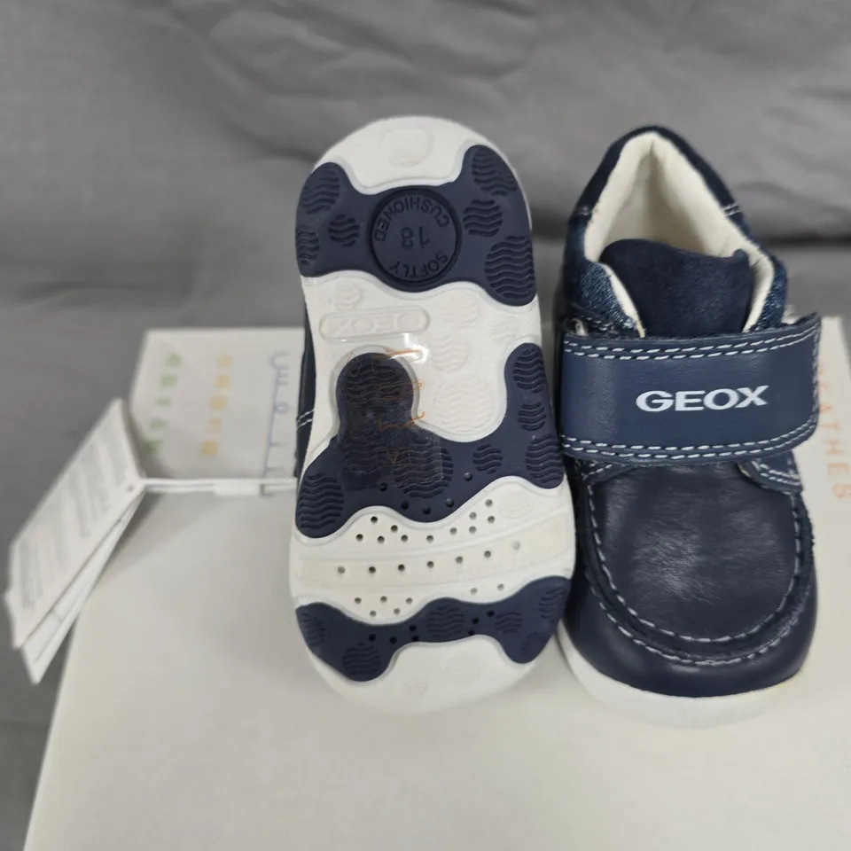 GEOX RESPIRA BABY SHOES – NAVY LEATHER, UK 2.5 (EU 18)