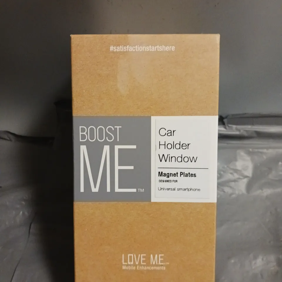 SEALED BOX OF APPROXIMATELY 22 LOVE ME BOOST ME CAR HOLDER WINDOW 