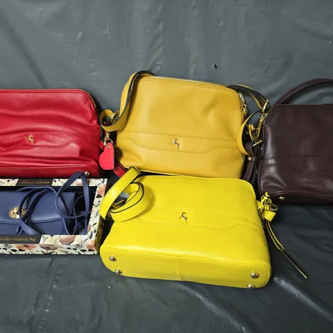 APPROXIMATELY 20 ASSORTED LADIES LEATHER HANDBAGS AND PURSE VARIOUS COLOURS, SIZES AND STYLES