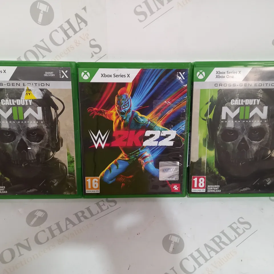 3 BOXED XBOX ONE GAMES INCLUDING CALL OF DUTY AND 2K22