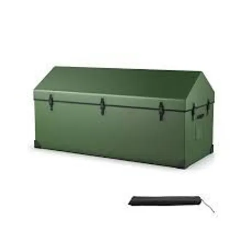 BOXED WATERPROOF OUTDOOR LARGE STORAGE TOOL BOX STURDY METAL FRAME W/VENTILATED WINDOW (1 BOX)