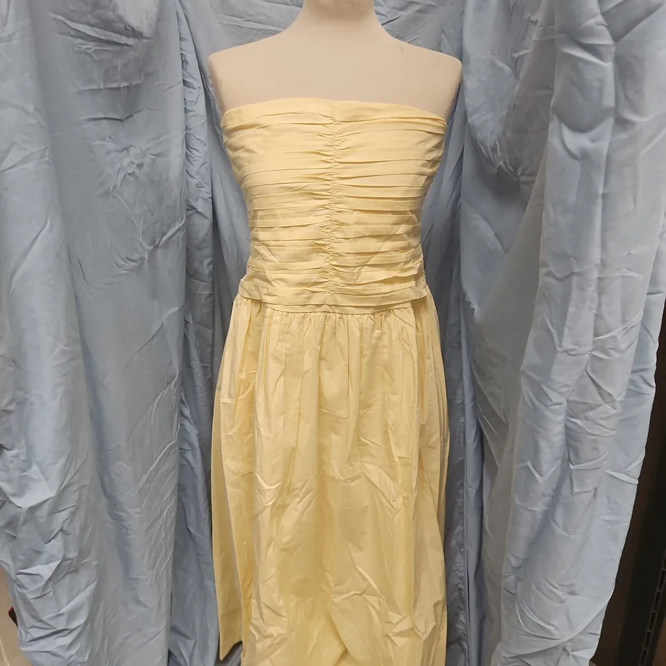 NOBODY'S CHILD ROSALIE MIDI DRESS – YELLOW, UK 12 (EU 40, US 4)
