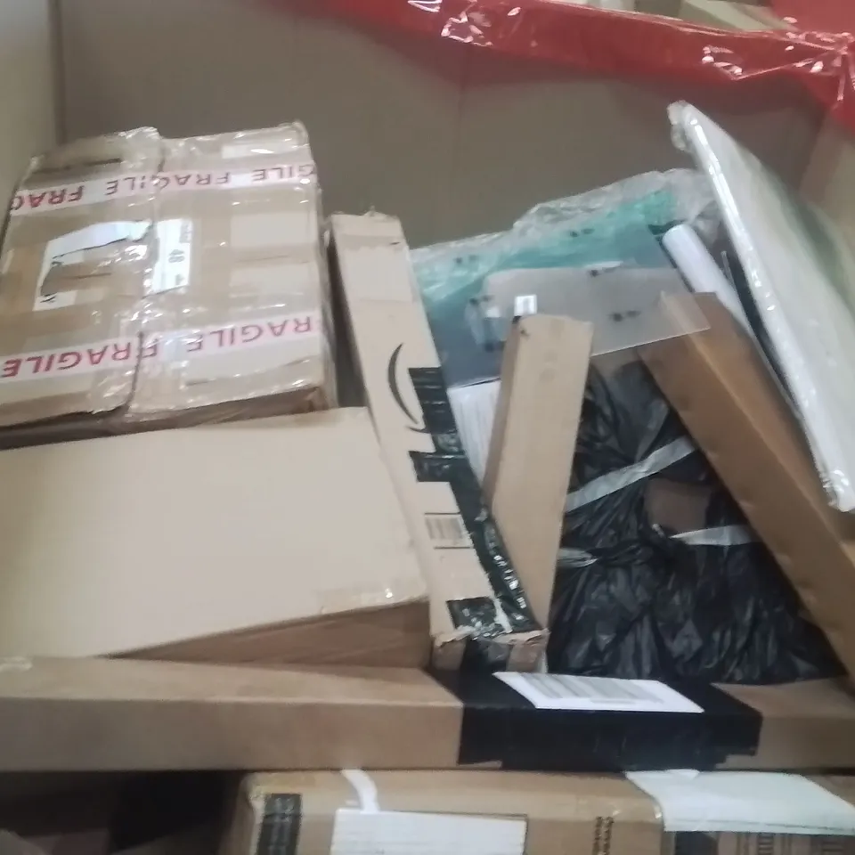PALLET OF ASSORTED HOUSEHOLD GOODS AND PRODUCTS TO INCLUDE;RETRACTABLE SAFETY GATE,CUSHION,FILING CASE