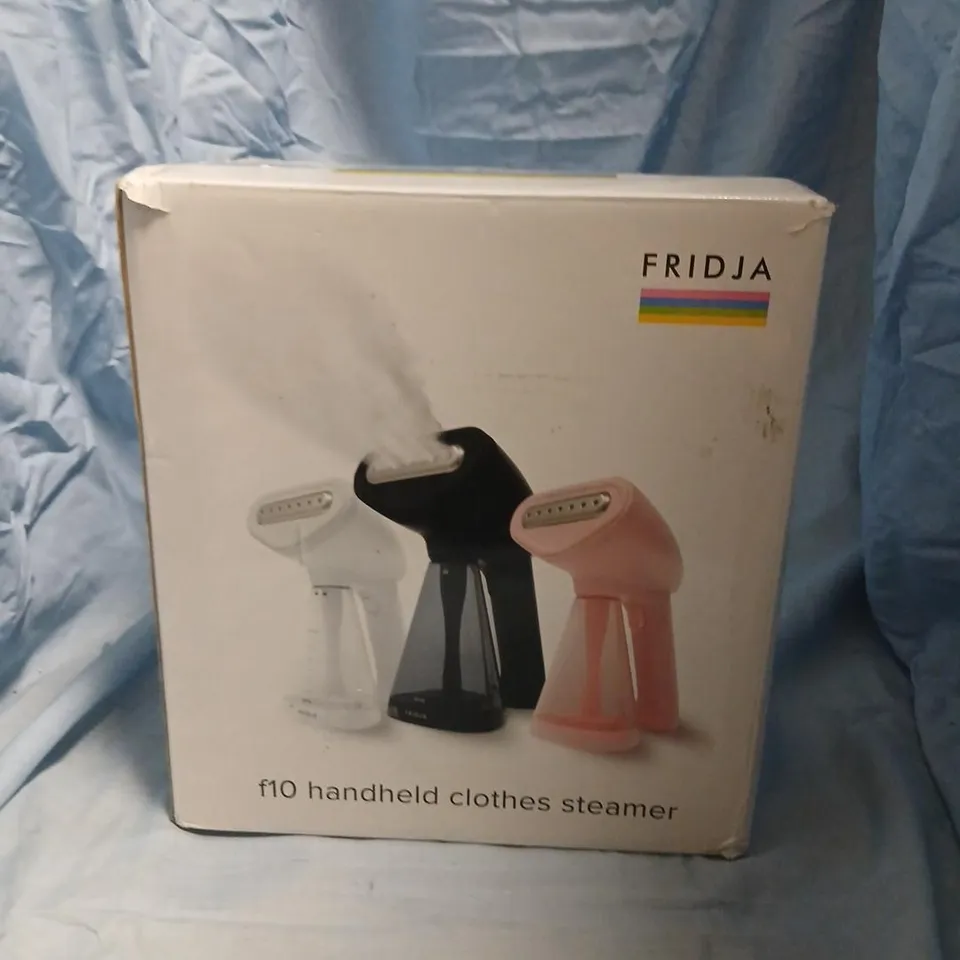 FRIDJA F10 HANDHELD CLOTHES STEAMER – BOXED