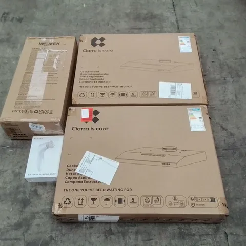 PALLET OF ASSORTED HOUSEHOLD GOODS AND PRODUCTS TO INCLUDE; COOKER HOODS, FACIAL CLEANSING BRUSH, KIDS SCOOTER ETC