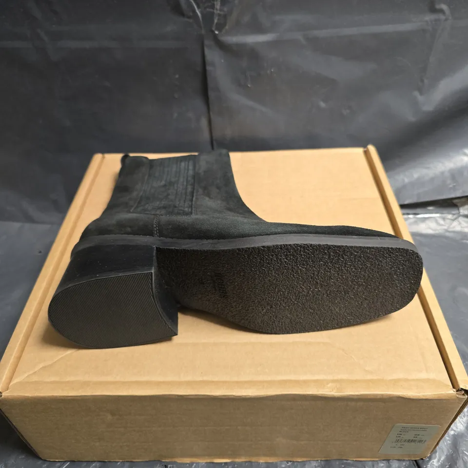 HOBBS LONDON FRAN ANKLE BOOT - BLACK SUEDE, UK 6