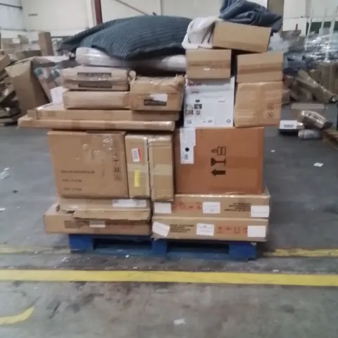 PALLET OF ASSORTED HOUSEHOLD GOODS AND PRODUCTS TO INCLUDE;TABLE,HEATED THROWS,RUGS,LIGHTS