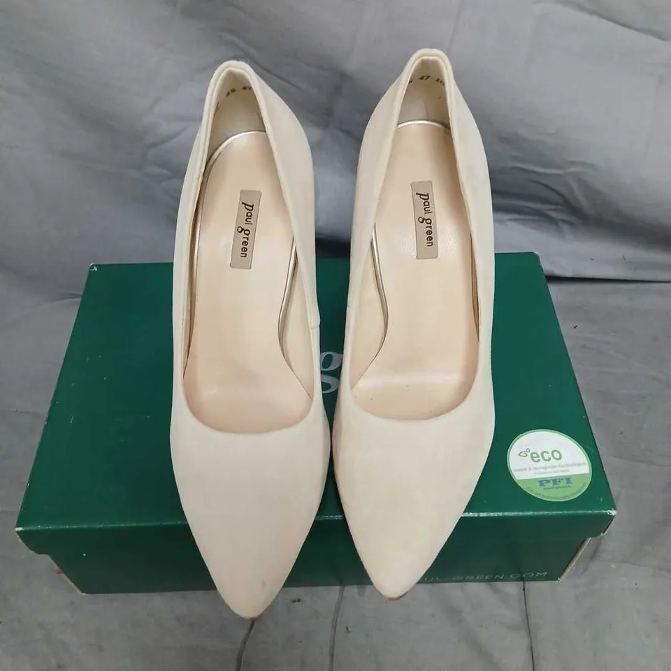 PAUL GREEN BEIGE SUEDE HIGH HEELS – UK 4.5 (EU 37)