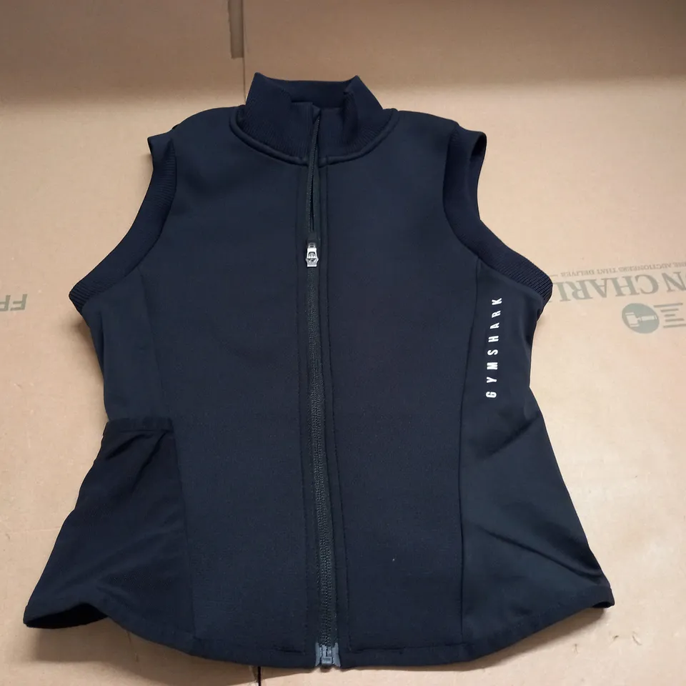 GYMSHARK BLACK GILET - XS