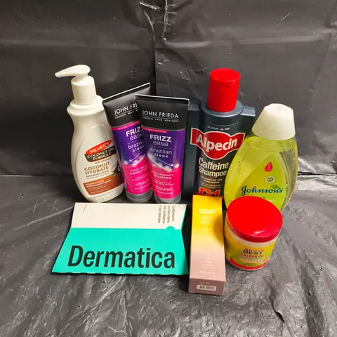 APPROXIMATEY 20 ASSORTED HEALTH AND BEAUTY PRODUCTS TO INCLUDE - JOHN FRIEDA FRIZZ EASE SHAMPOO & CONDITIONER - PALMER'S COCONUT BODY LOTION - JOHNSON'S BABY WASH - ETC