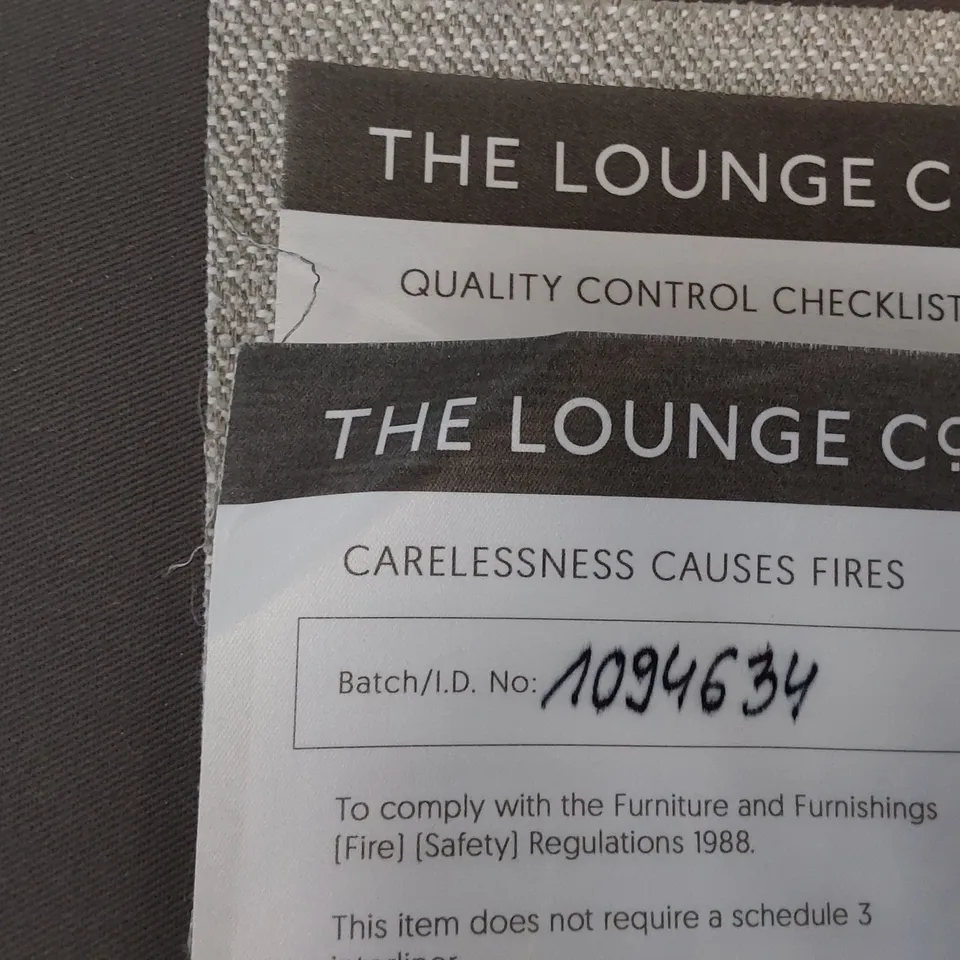 QUALITY BRITISH DESIGNER LOUNGE Co. TWO SEATER SOFA LIGHT GREY FABRIC 