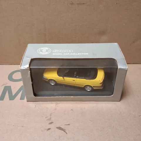 SAAB 1:43 MODELLAUTO – YELLOW DIECAST 