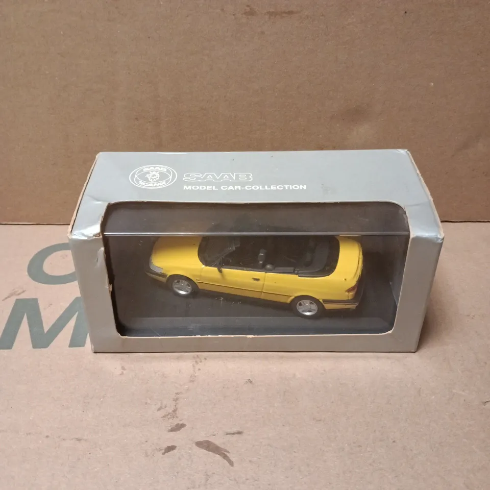 SAAB 1:43 MODELLAUTO – YELLOW DIECAST 