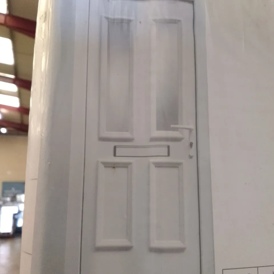 PVCU 4 PANEL GLAZED FRONT DOOR LEFT HAND OPEN 2055×840×70MM
