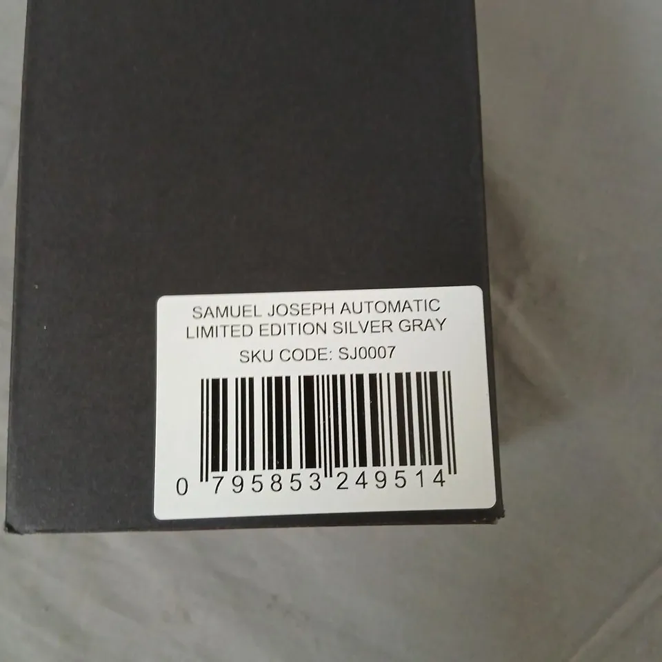 SAMUEL JOSEPH AUTOMATIC LIMITED EDITION SILVER GRAY WATCH