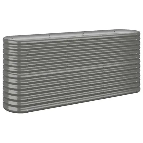 BOXED VIDAXL GARDEN RAISED BED GALVANISED STEEL 152X40X68CM - GREY (1 BOX)