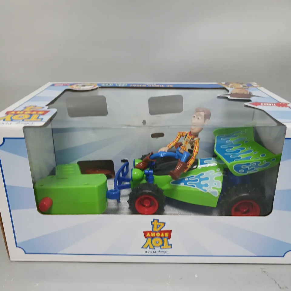 DISNEY PIXAR TOY STORY 4 RC TURBO BUGGY WOODY RRP £35