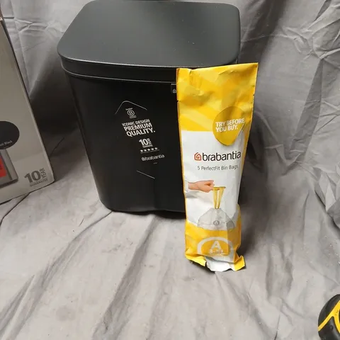 BRABANTIA BO WASTE BIN, 4 LITRE – MATTE BLACK