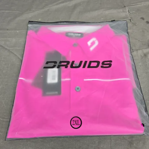 BAGGED DRUIDS BLOCK PIQUE POLO - SIZE 2XL