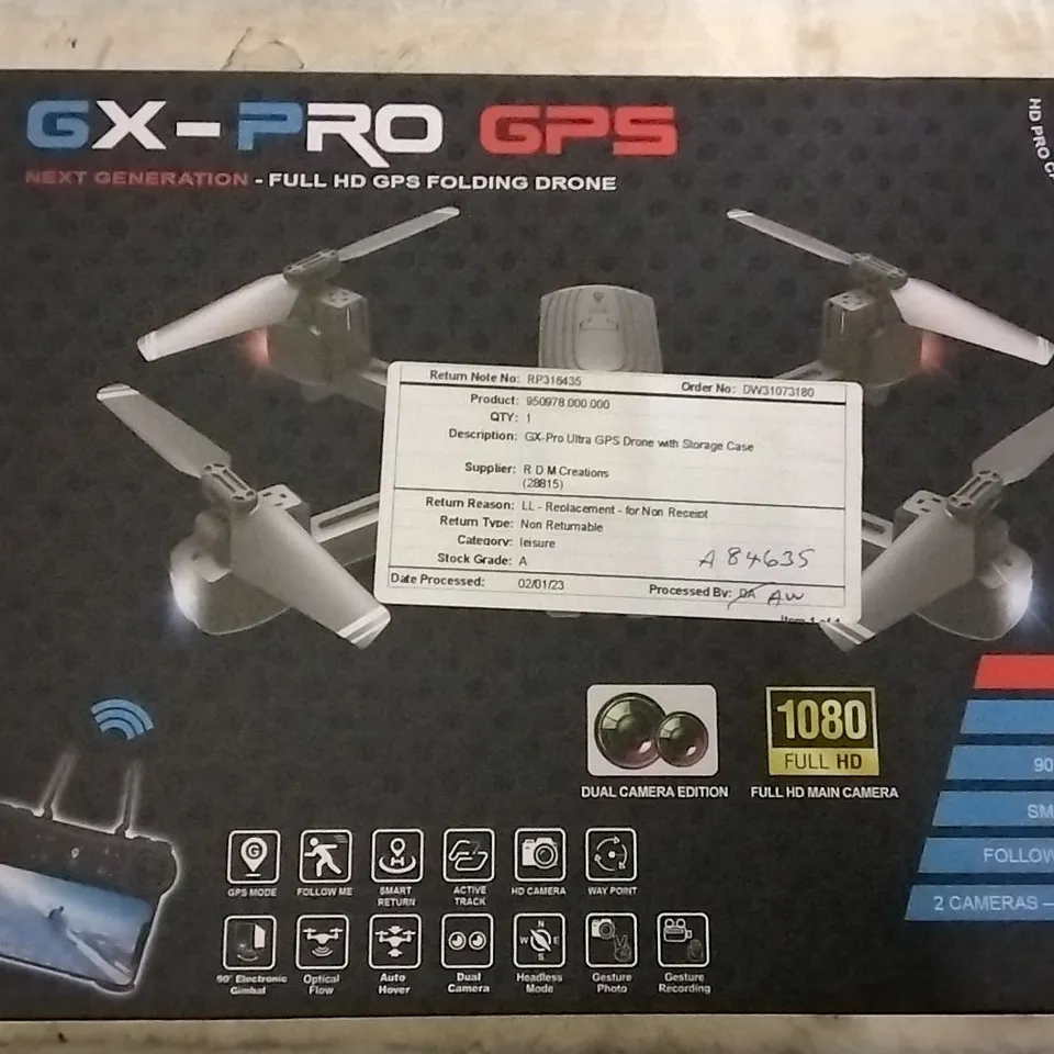 GX-PRO ULTRA DRONE + CASE HD CAMERA