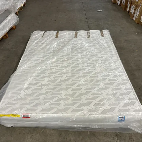QUALITY BAGGED ELMHURST LUXURY LAMBSWOOL NATURAL OPEN COIL 150CM KING SIZE MATTRESS