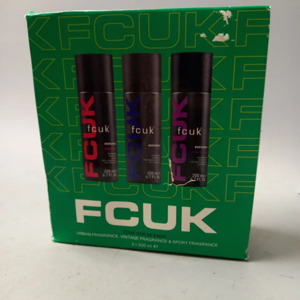 BOXED FCUK ONE OF EACH FRAGRANCES