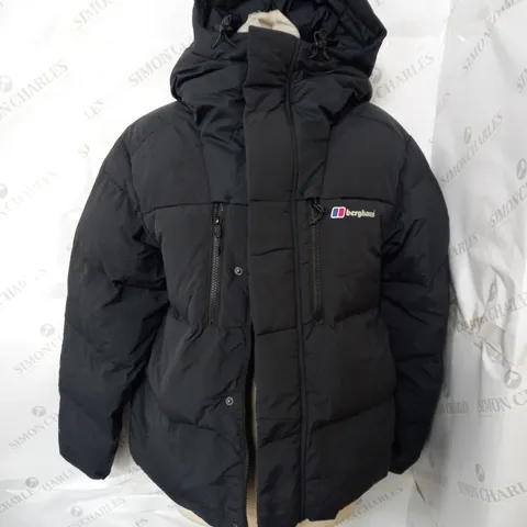 BERGHAUS BLACK PADDED PUFFER COAT - UK 10