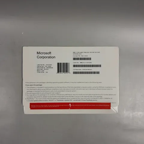 MICROSOFT WINDOWS 11 PRO 64-BIT OPERATING SYSTEM