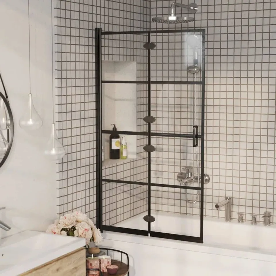BOXED KLEINSCHMIDT 800MMW X 1400MMH FOLDING FRAMED SHOWER DOOR (1 BOX)