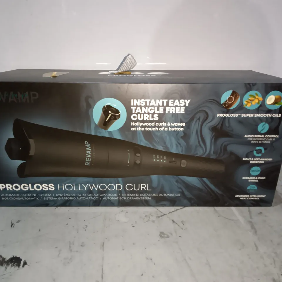 BOXED REVAMP PROGLOSS HOLLYWOOD CURL AUTOMATIC ROTATING SYSTEM