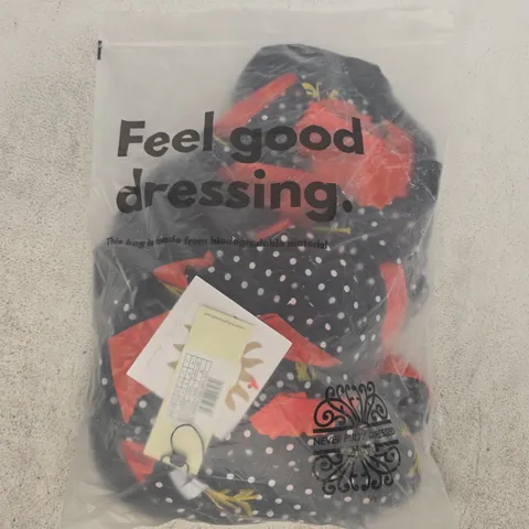 BAGGED NEVER FULLY DRESSED BLACK POPPY SOPHIE DRESS IN BLACK SIZE UK 12