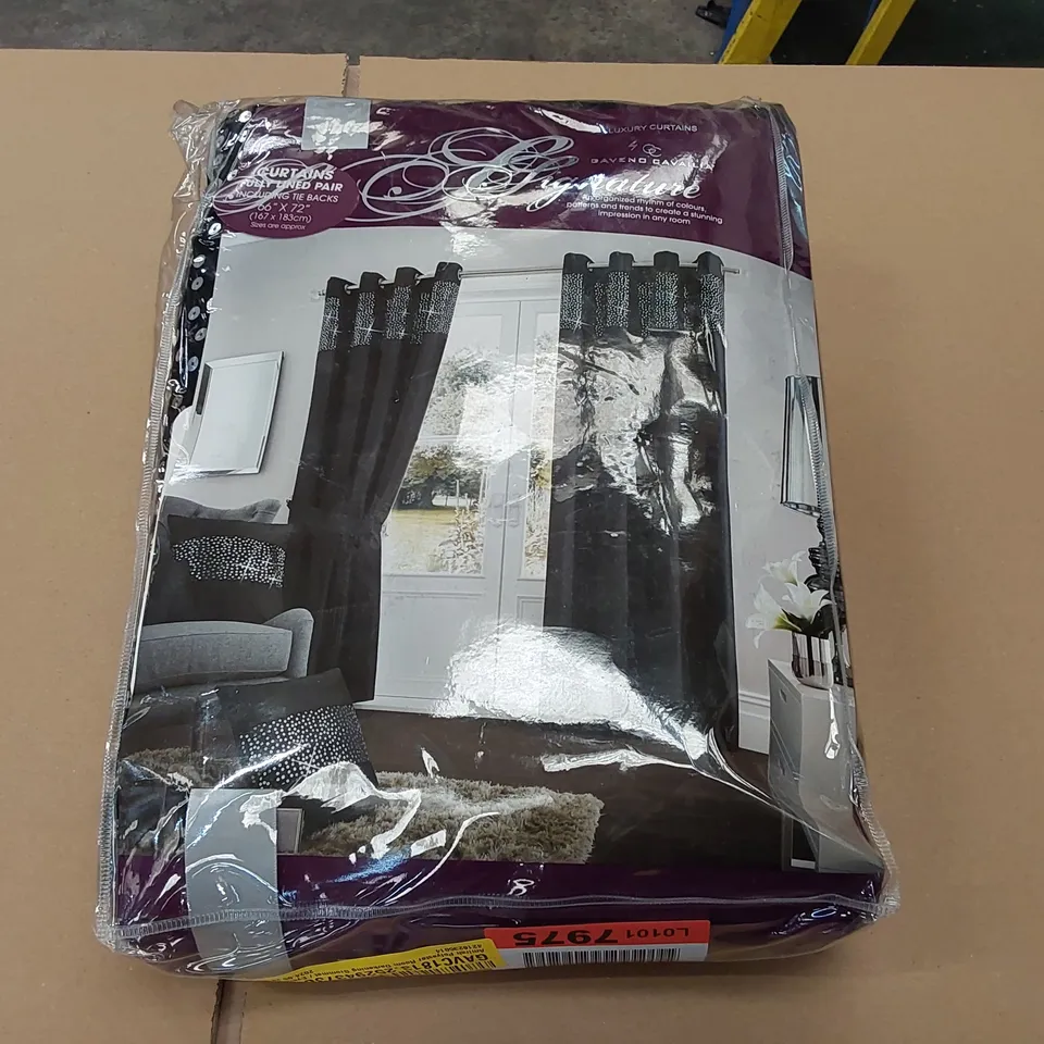 BAGGED AMIRAH POLYESTER ROOM DARKENING GROMMET/EYELET CURTAIN PAIR - 66 X 72" (1 ITEM)