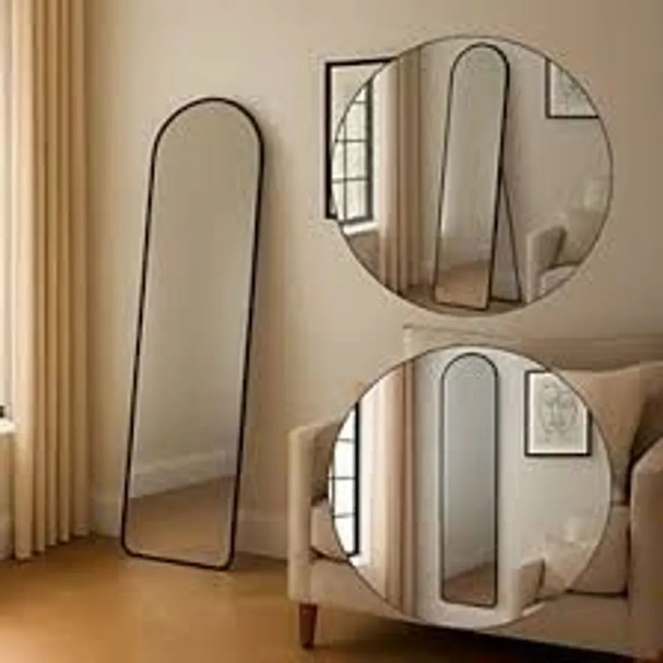 BOXED NEO FULL LENGTH MIRROR - BLACK