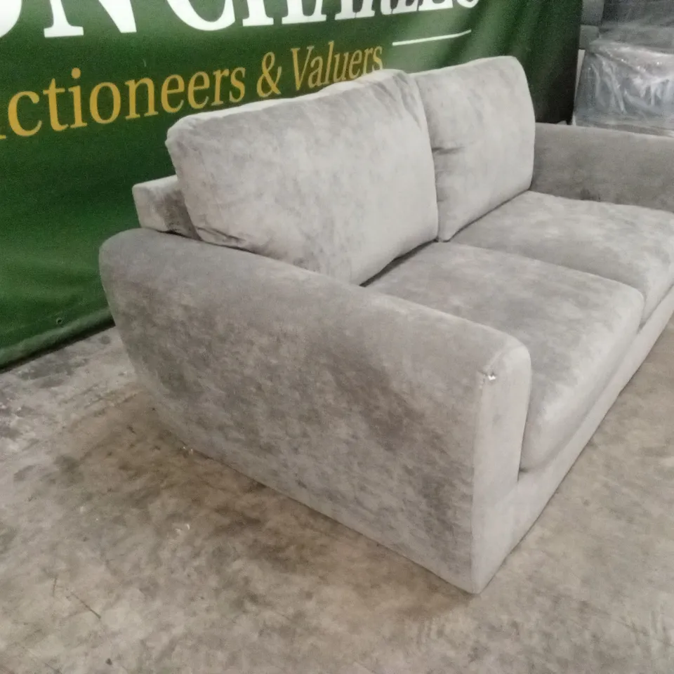 SHAY 3 SEATER FABRIC STANDARD BACK SOFA - GREY RRP £749