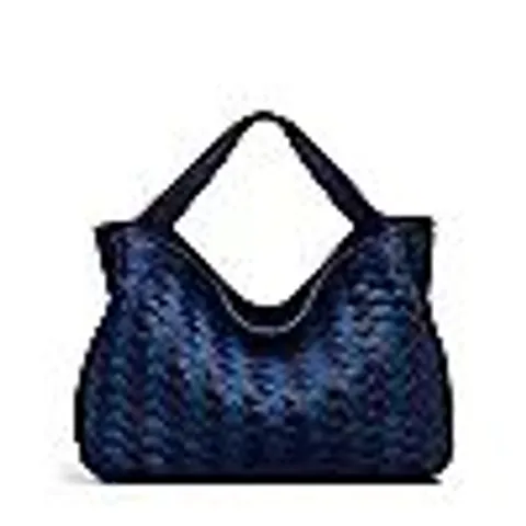 RADLEY LONDON DEVONSHIRE ROW DENIM  OPEN TOP GRAB BAG BLUE