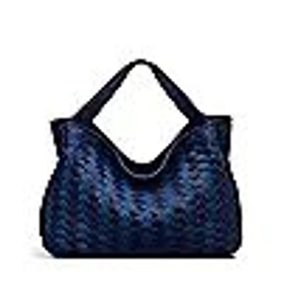 RADLEY LONDON DEVONSHIRE ROW DENIM OPEN TOP GRAB BAG BLUE