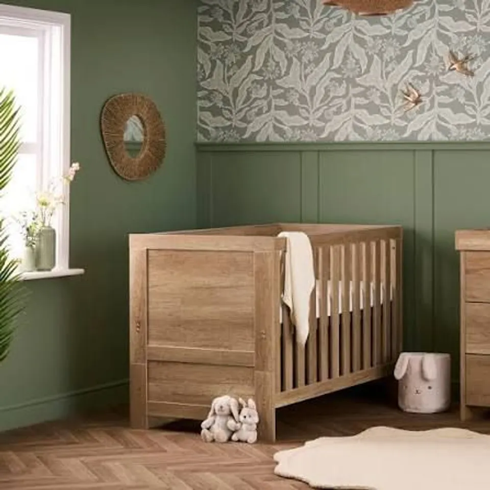 BOXED OBABY NIKA COT BED - OAK (2 BOXES)
