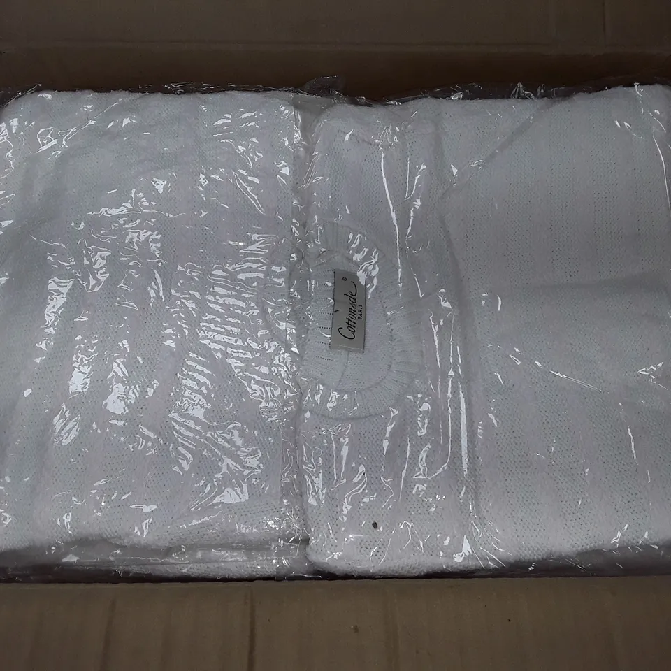 LARGE QUANTITY OF COTTONADE STRIPED JUMPERS - SIZE UNSPECIFIED 