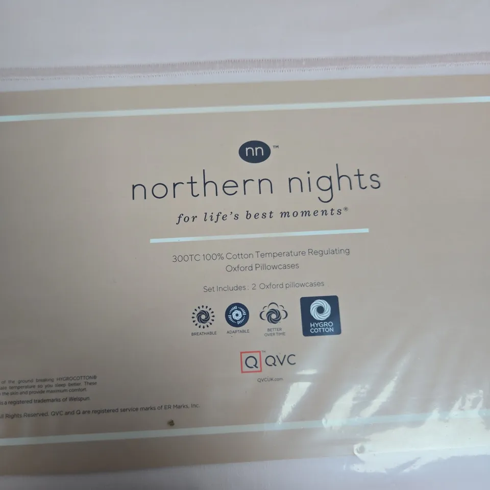 NORTHERN NIGHTS OXFORD PILLOWCASES – SET OF 2, 300TC COTTON TEMPERATURE REGULATING