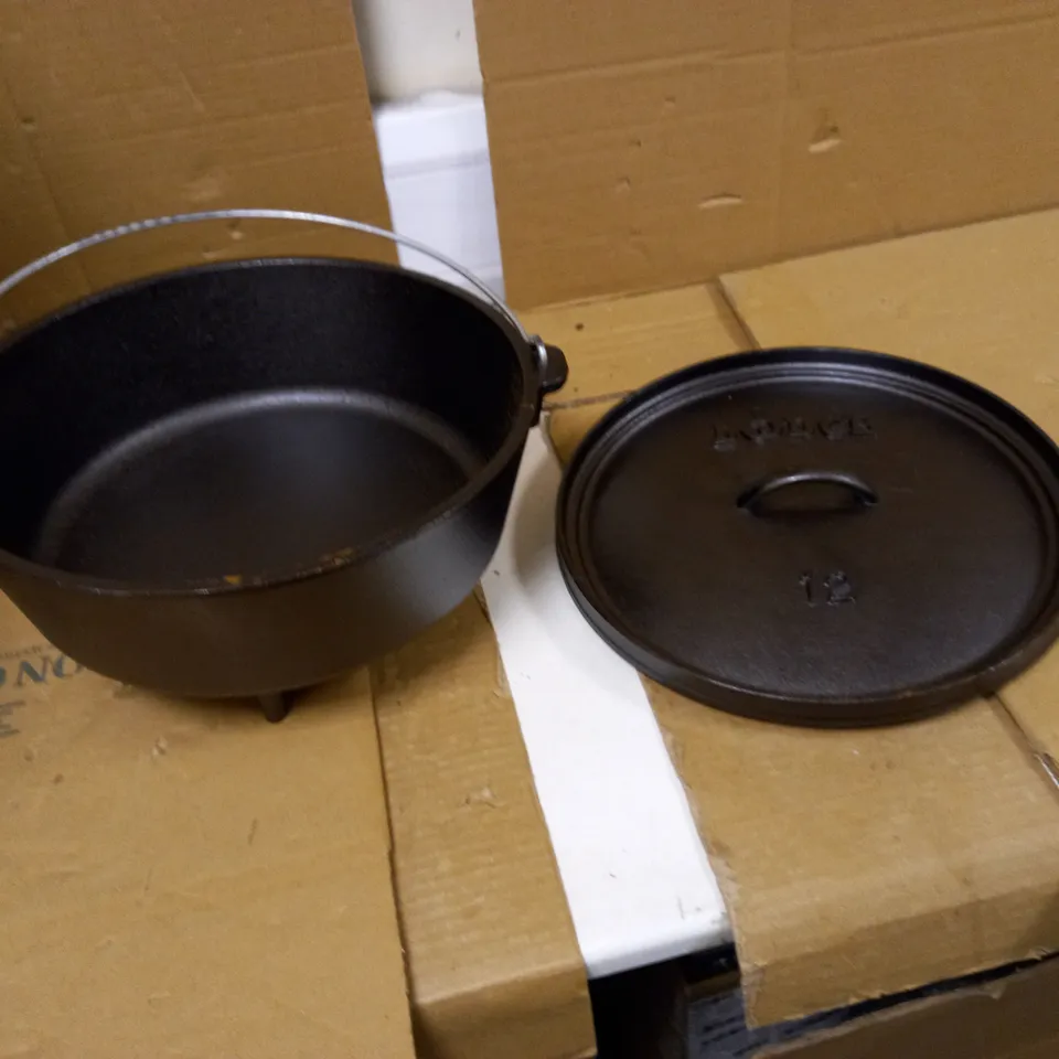 LODGE L10SK3CN 30.48 CM/12 INCH PRE-SEASONED CAST IRON ROUND SKILLET/FRYING PAN