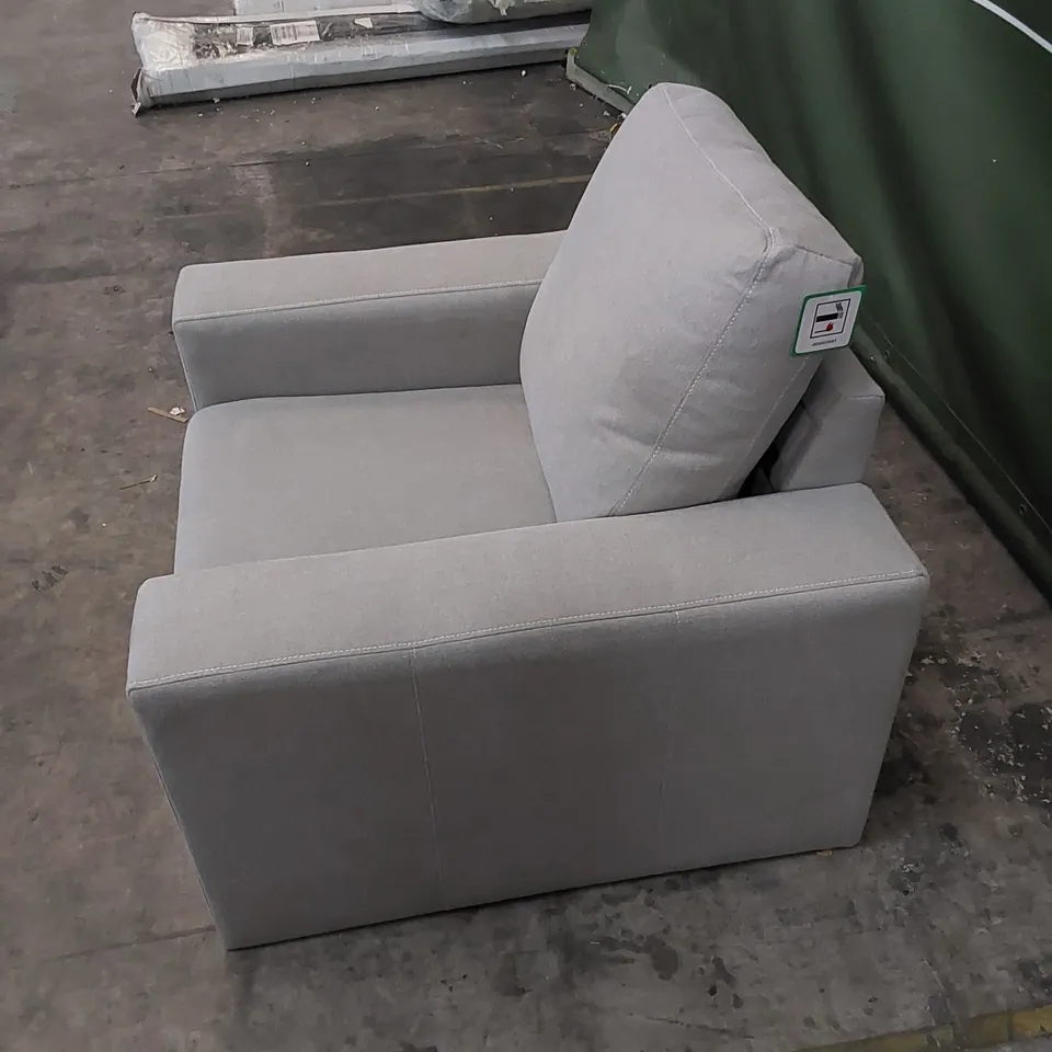 DESIGNER FABRIC UPHOLSTERED ARMCHAIR 
