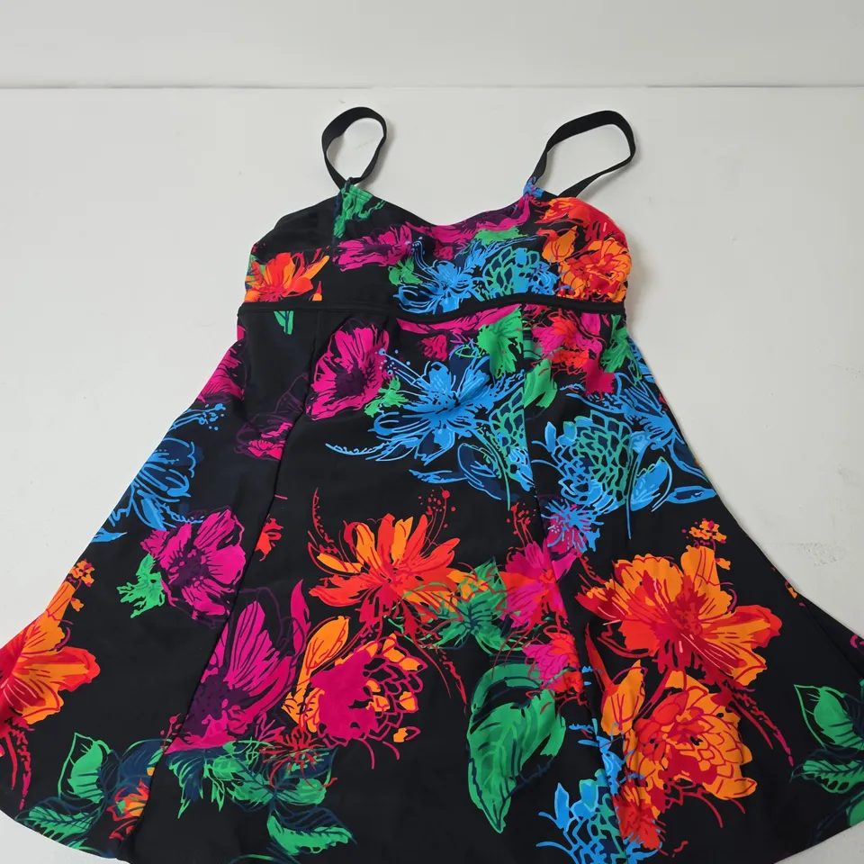 BONPRIX BLACK MULTI SWIM DRESS SIZE 12