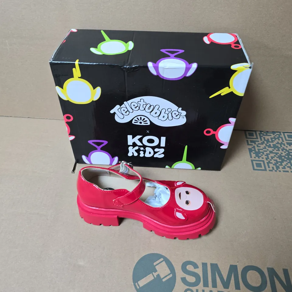 BOXED PAIR OF KOI PO TELETUBBIES KIDZ MARY JANES  - UK KIDS SIZE 11