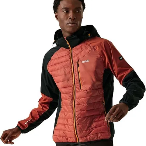 BRAND NEW REGATTA MEN'S ANDRESON HYBRID JACKET IN RED OCHRE/BLACK - UK LARGE
