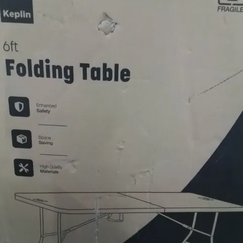 BOXED KEPLIN 6FT FOLDING TABLE