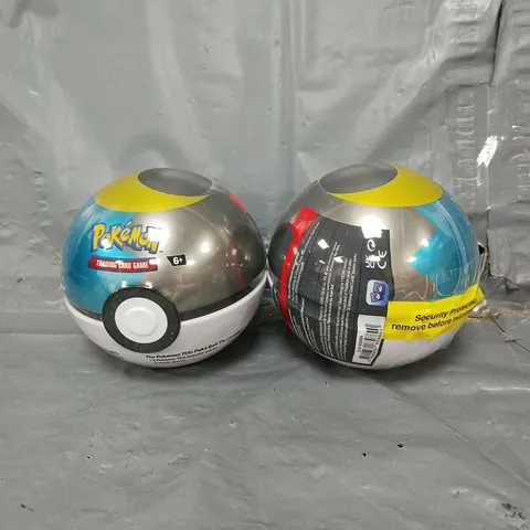 PAIR OF SEALED POKEMON TRADING CARD GAME POKE BALL TINS