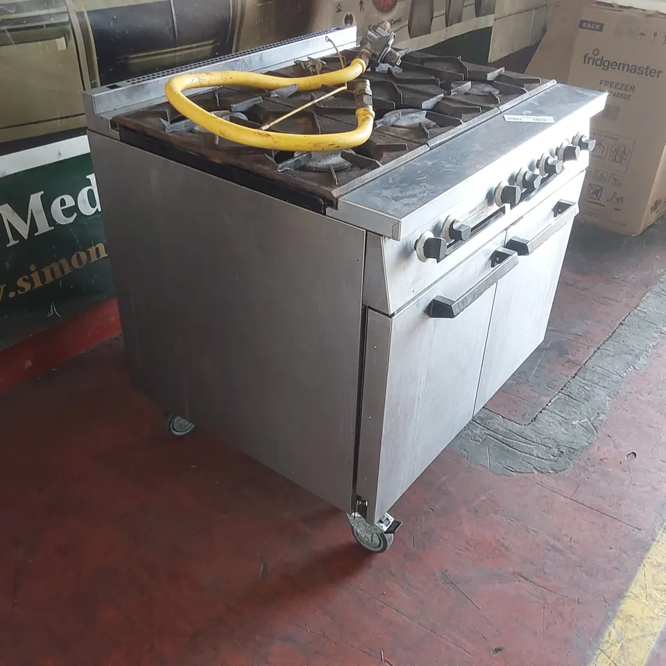 COMMERCIAL 6 HOB GAS BURNER OVEN